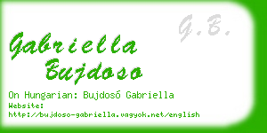 gabriella bujdoso business card